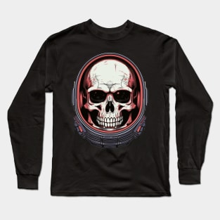 Skull with Helmet Long Sleeve T-Shirt